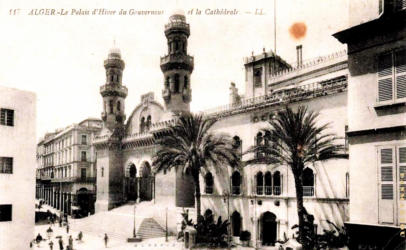 Alger - Palais d'Hiver du Gouvernement et Cathedrale.jpg